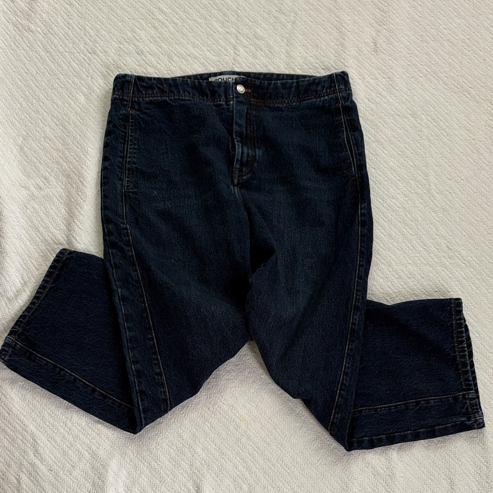 Roucha drawstring dark denim jeans
